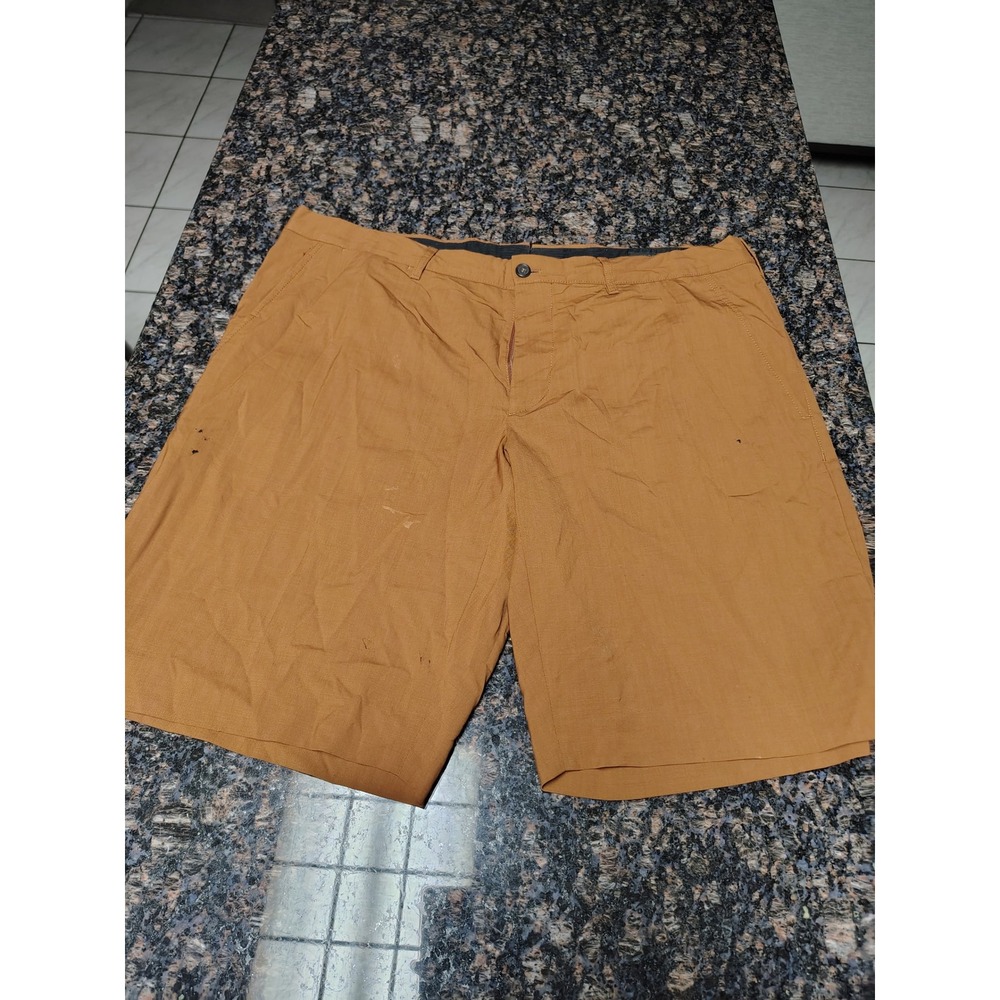 Prada Milano Mens Tailored Shorts Tobacco Brown Size 52 IT US 36 Luxury Casual